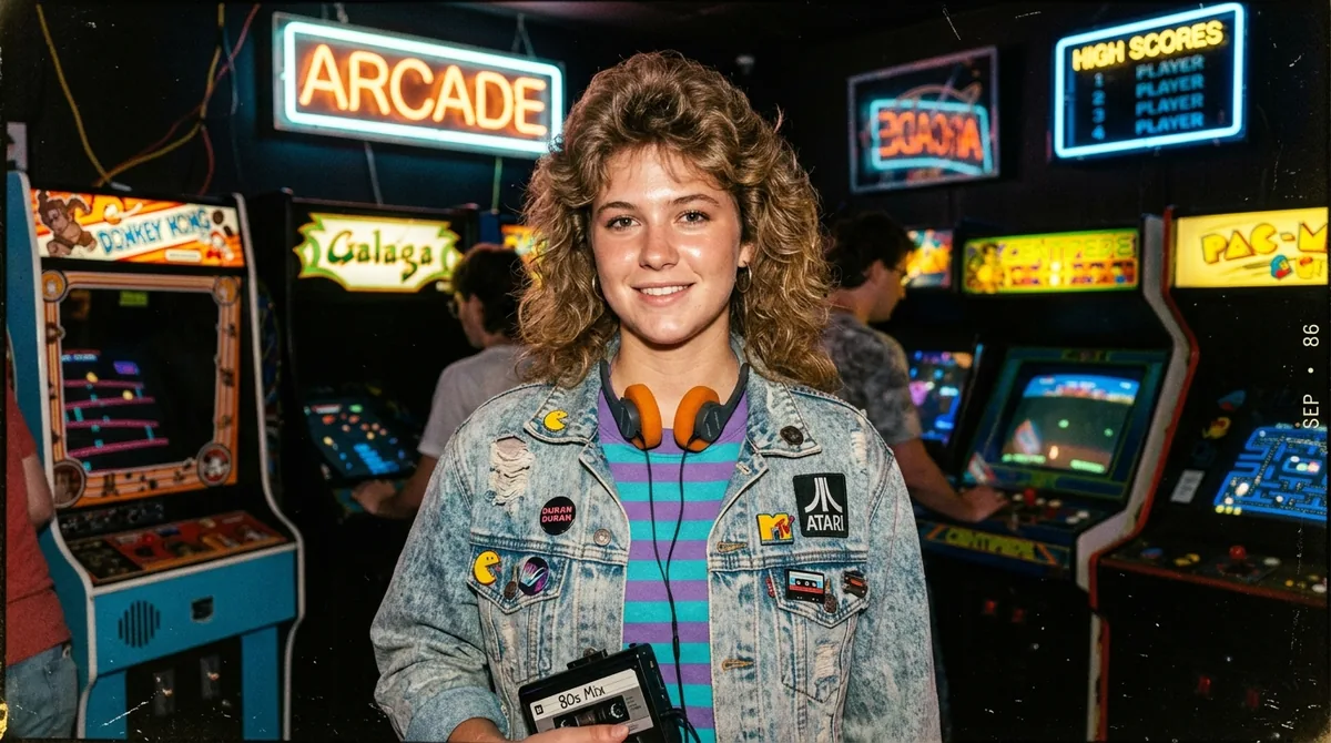 Viral 1980s Retro Arcade AI Photo Prompt